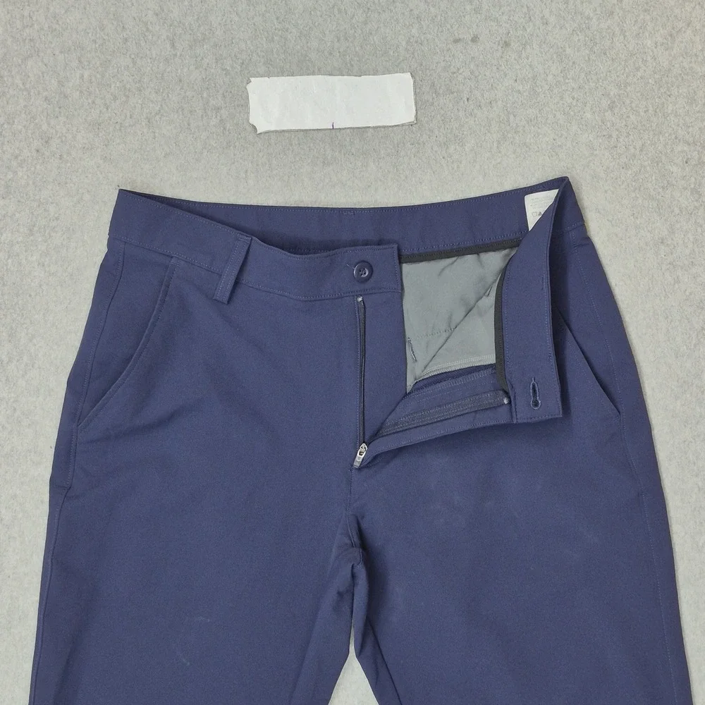 Under Armour Men Pants 32/32 Navy Blue Dress Pants Logo 30